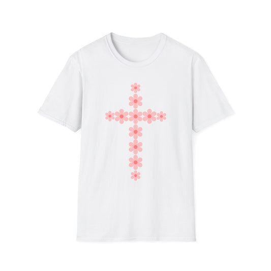 Pink Flower Cross T-Shirt