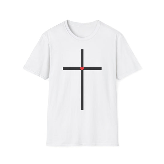 Cross With Red Heart T-Shirt