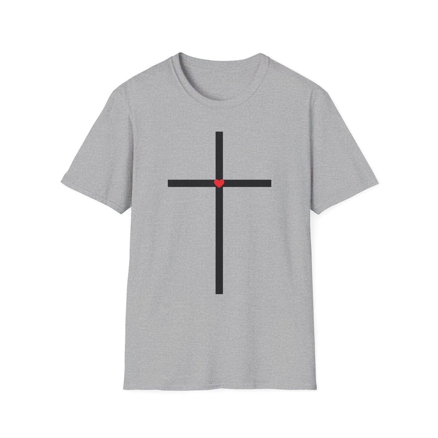 Cross With Red Heart T-Shirt