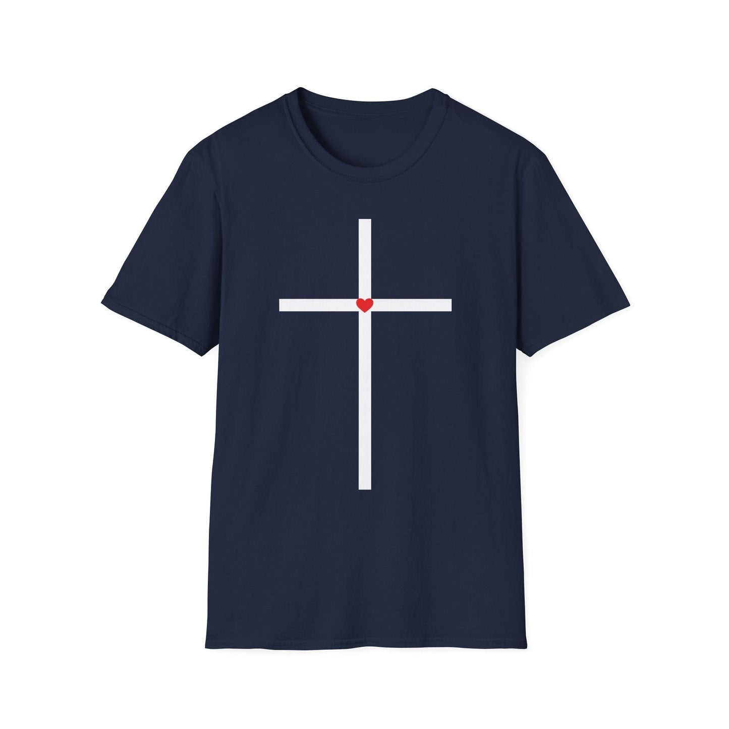 Cross With Red Heart T-Shirt