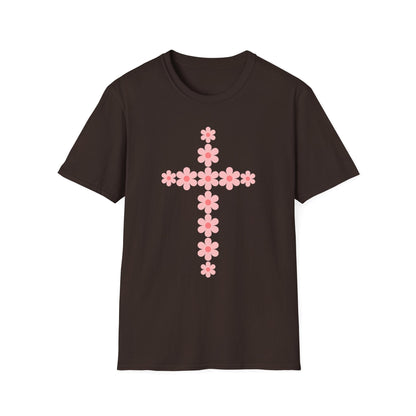 Pink Flower Cross T-Shirt