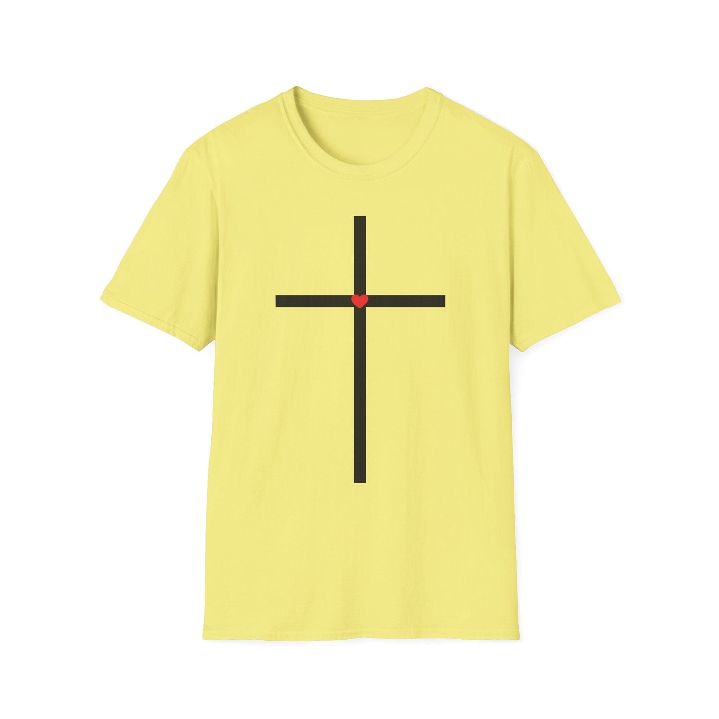 Cross With Red Heart T-Shirt