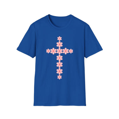 Pink Flower Cross T-Shirt