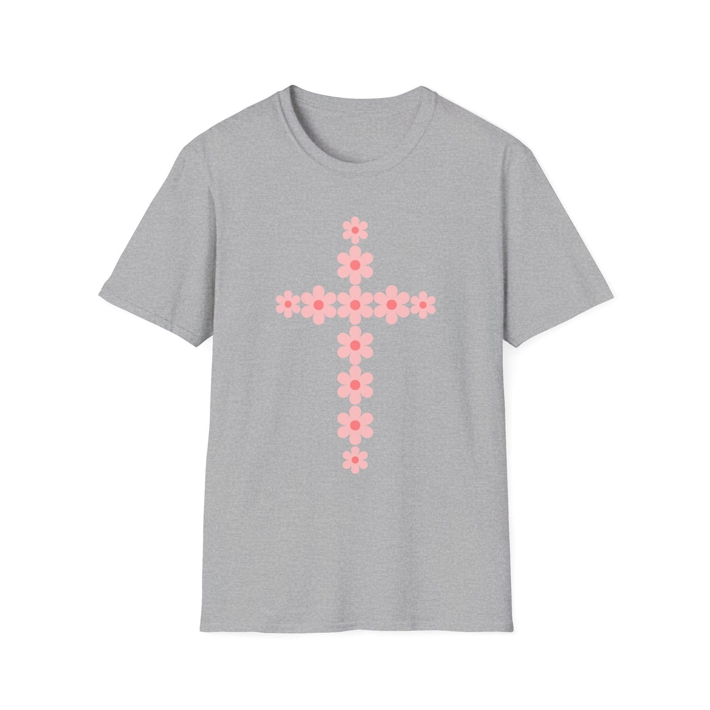 Pink Flower Cross T-Shirt