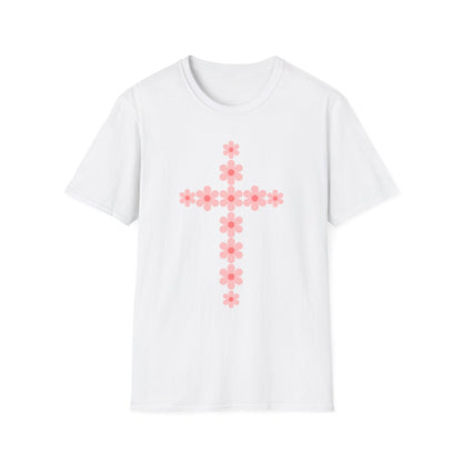 Pink Flower Cross T-Shirt