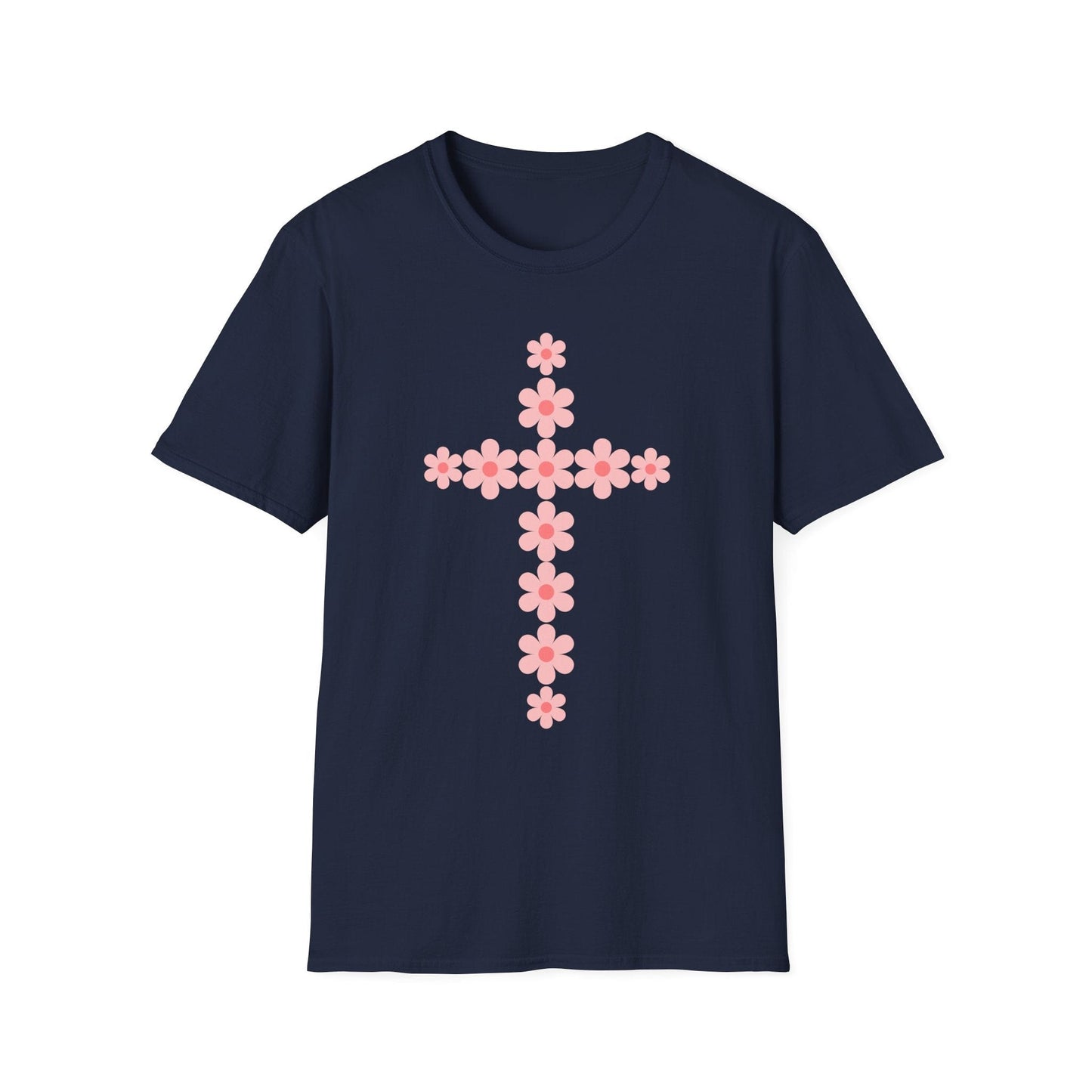 Pink Flower Cross T-Shirt