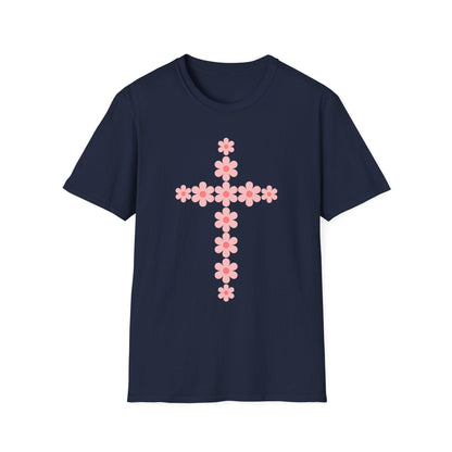 Pink Flower Cross T-Shirt