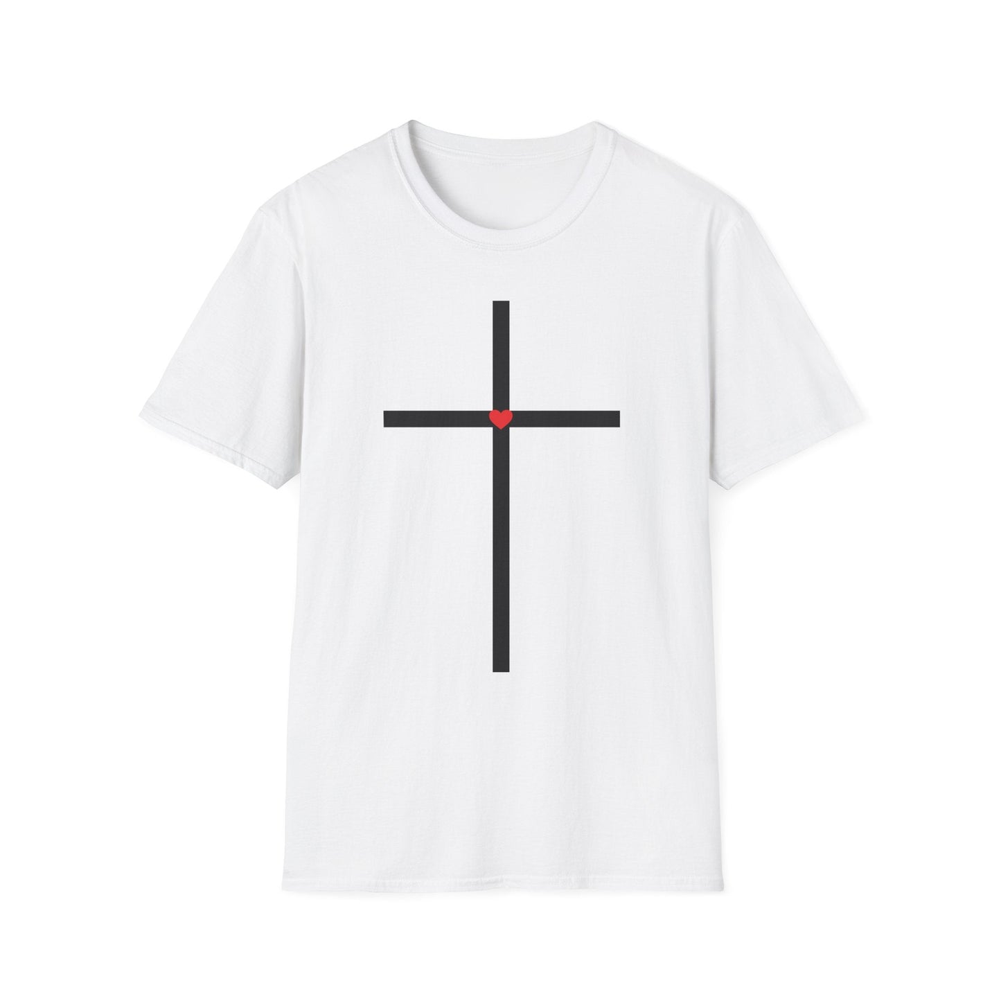 Cross With Red Heart T-Shirt