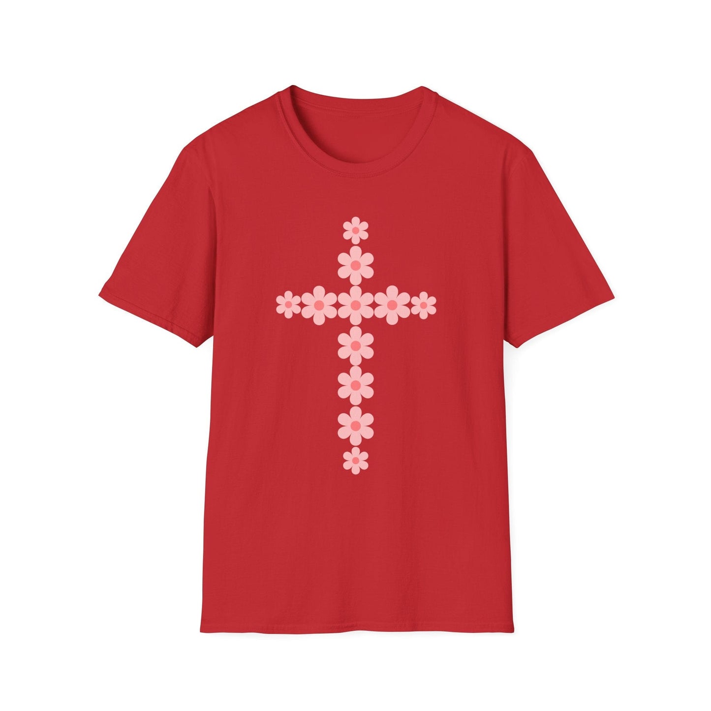 Pink Flower Cross T-Shirt