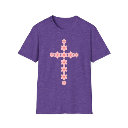 Pink Flower Cross T-Shirt