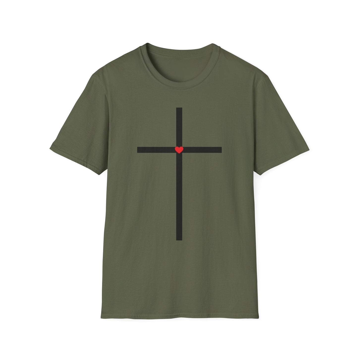 Cross With Red Heart T-Shirt