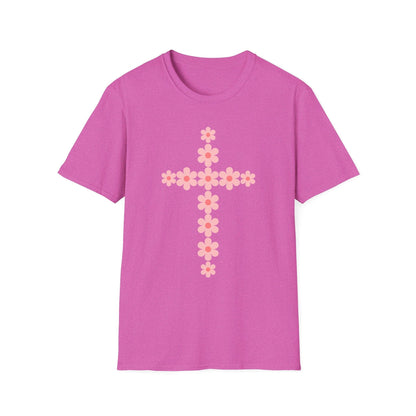 Pink Flower Cross T-Shirt