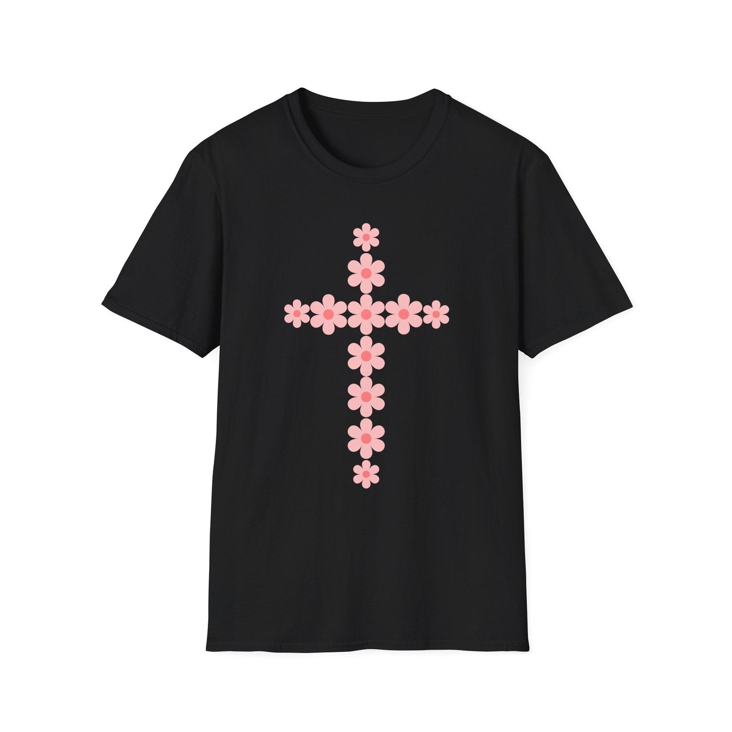 Pink Flower Cross T-Shirt