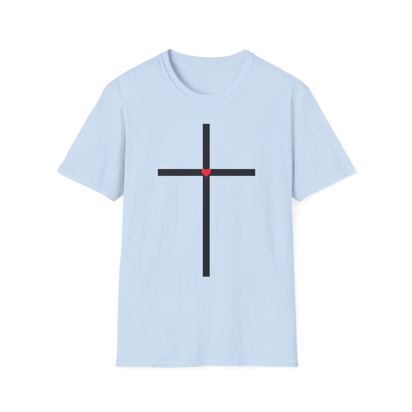 Cross With Red Heart T-Shirt