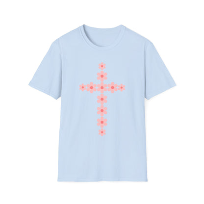 Pink Flower Cross T-Shirt