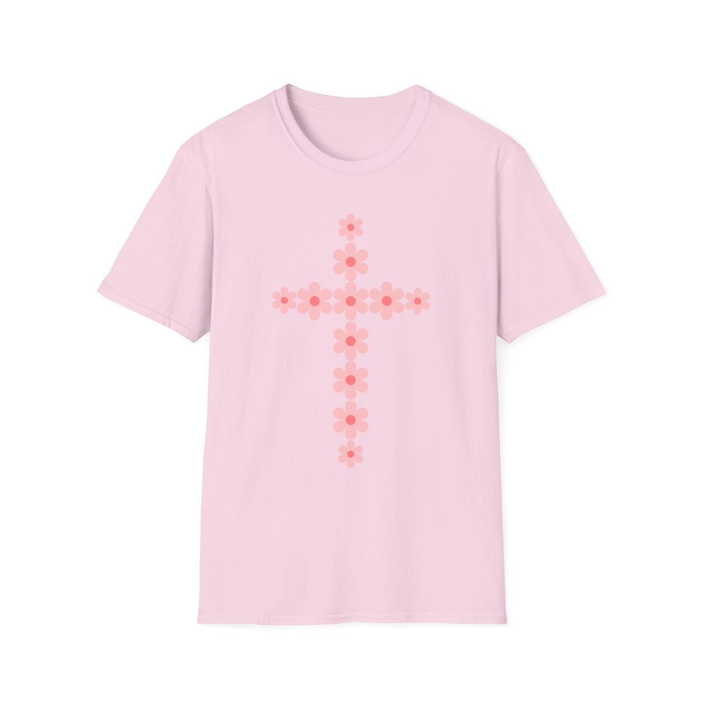 Pink Flower Cross T-Shirt