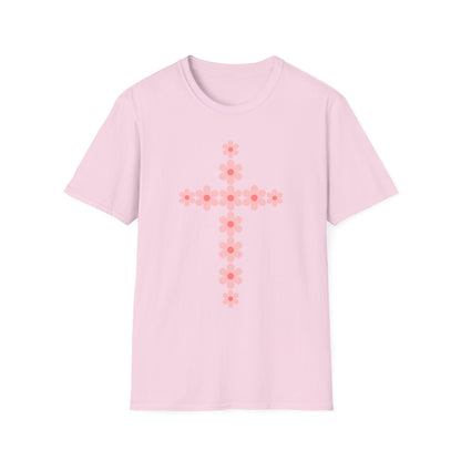 Pink Flower Cross T-Shirt